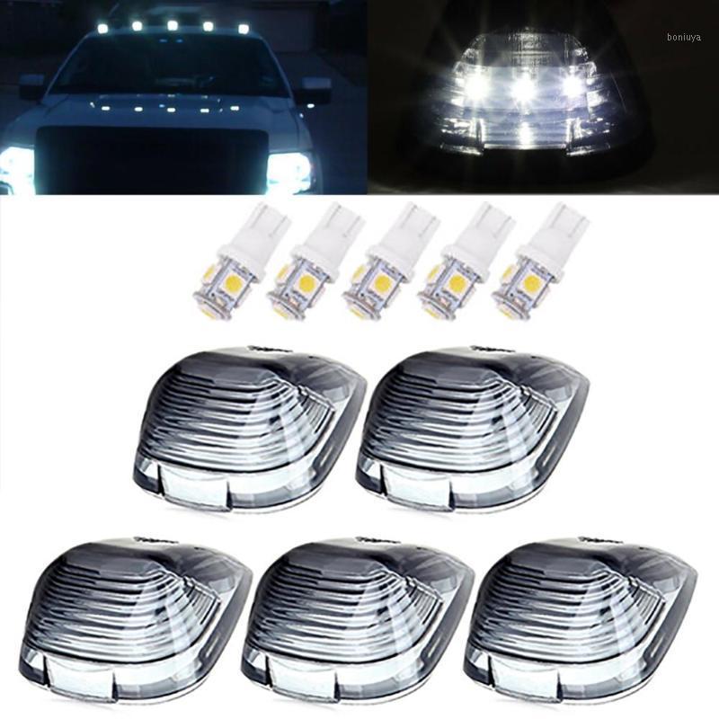 

5 PCS Smoke Roof Cab Marker Lights Covers Bulbs for F150 F250 F350 F450 F550 Cab Marker Light lampshade Light lampshade1, As pic