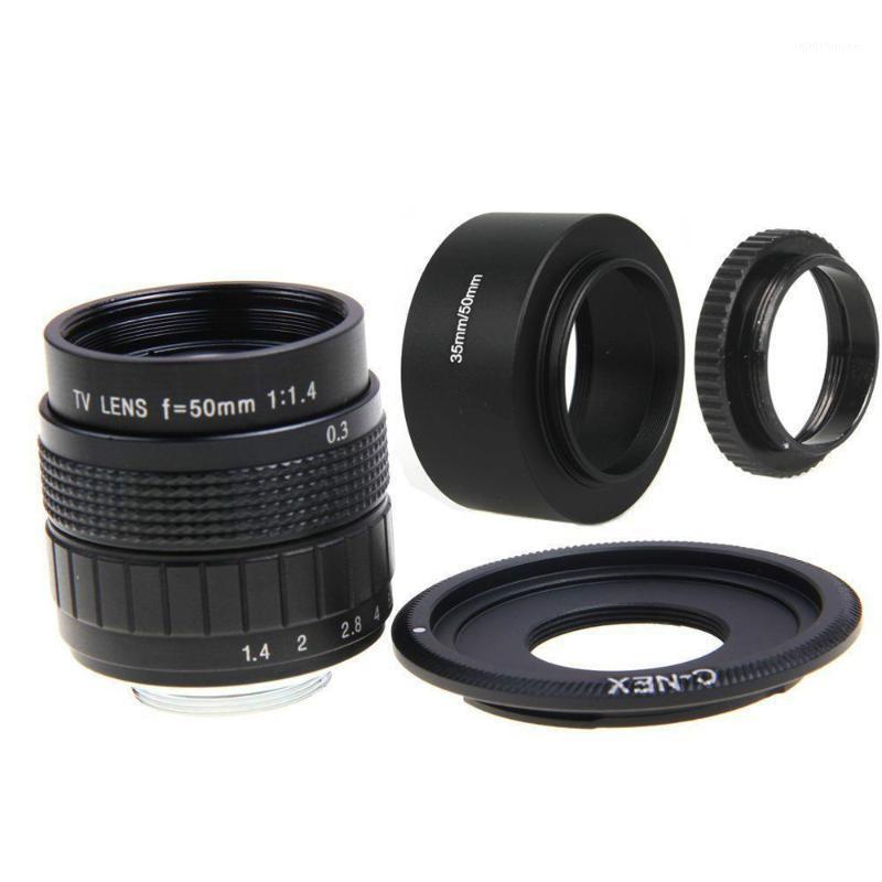 

50mm F1.4 CCTV Movie Lens +C Mount +Lens Hood + Macro Ring for SONY E Mount NEX3 NEX6 NEX7 NEX-5R A6500 A6300 A6000 A50001