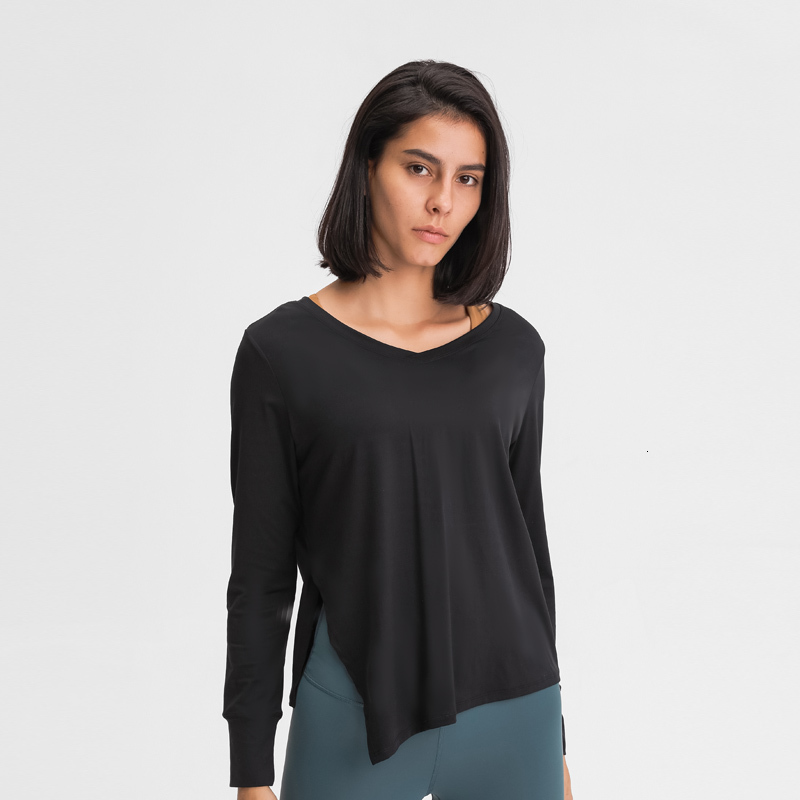 

2021 New Lifego Tie Side Long Sleeve Workout Women Loose Fit Top Brushed Fabric Lightweight Sports Shirt Yoga Tops Dvuv, Green