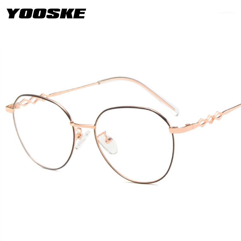 

YOOSKE Vintage Glasses Frame Women Fashion Brand Myopia Optical Eyeglasses Frames Ladies Spectacles Computer Eyewear1