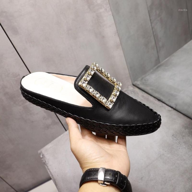 

Mules Shoes Women Shoes Outdoor Female Indoor Genuine Cow Leather Fashion Outdoor Female Slippers Women Sandals Femmes1, As pic