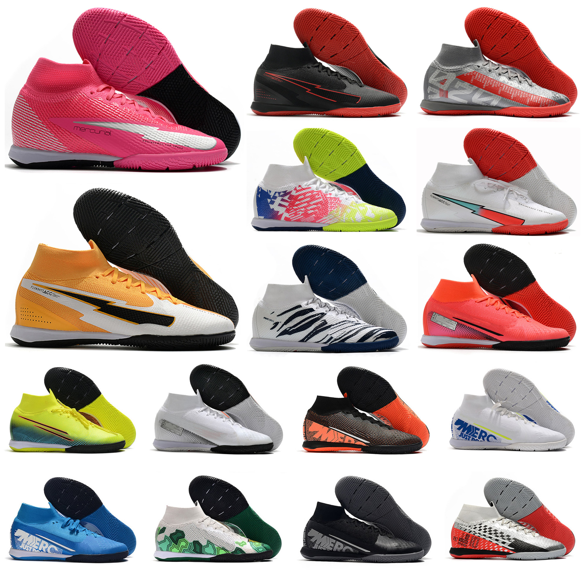 

Superfly 7 VII 360 Elite IC Rosa Panther Sancho Safari Indoor Turf CR7 Ronaldo Mens Soccer Shoes Football Boots Cleats Size 39-45, 13 ic