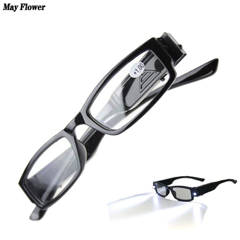 

Multi Strength LED Reading Glasses Eyeglass Spectacle Diopter Magnifier Light UP Reading Glasses With Lights Illumination Glass