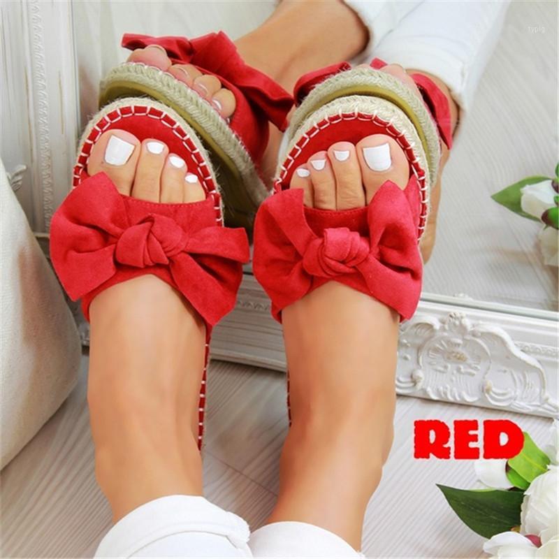 

Summer Women's Fashion Suede Bow Flat Heel Slippers Peep Toe Slip-On Mules Espadrilles Slides Claquettes Femme1, Black