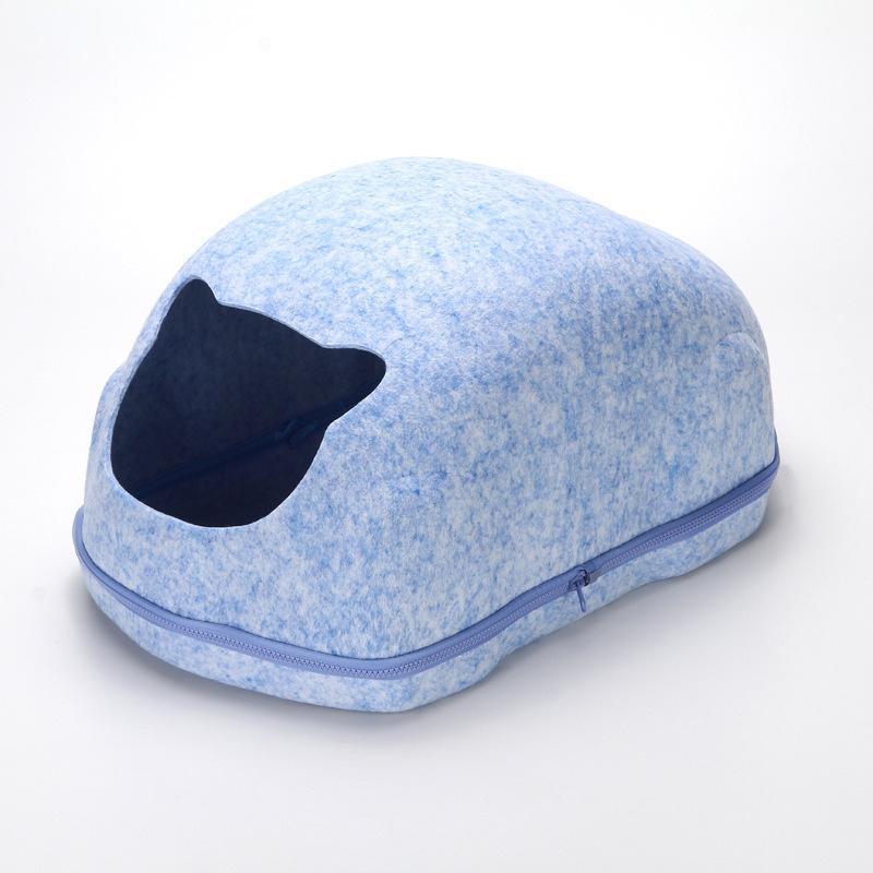 

2 Pcs / Set Pet Cat Beds Mat Small Puppy Dogs Creative Wool Felt Cats House Blanket Indoor Pets Supplies Sleeping Kennel Cushion