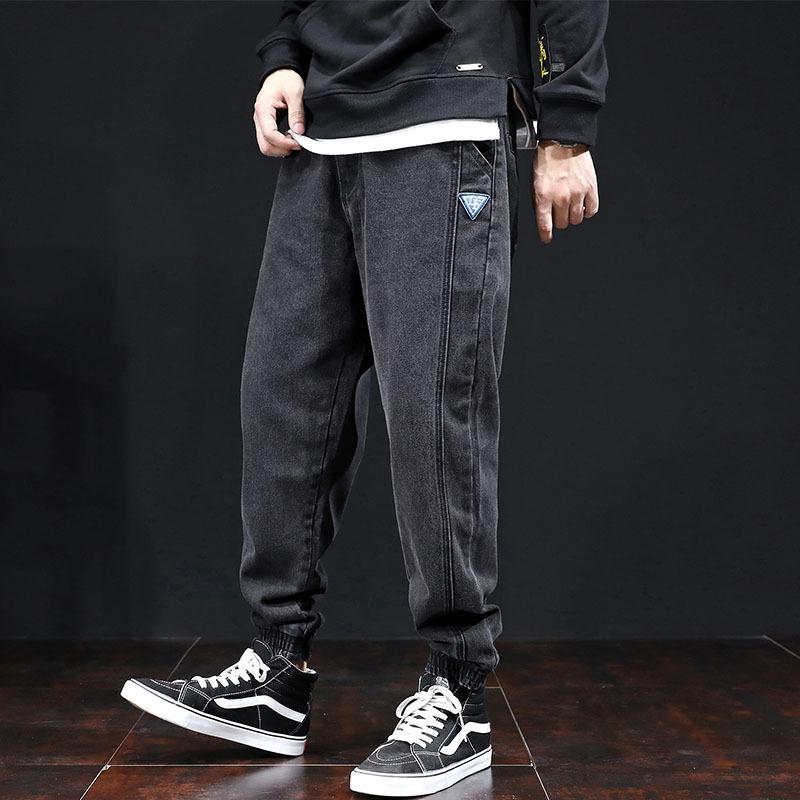 

Casual straight breathable soft high-quality pants plus size jeans denim men's four season cotton big loose men jeans, Black