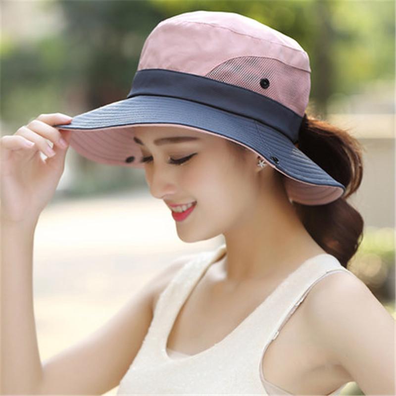 

2020 Summer Hat for Women UV UPF Wide Brim Breathable Sun Hat Outdoor Hiking Fishing Bucket Waterproof Boonie, Red