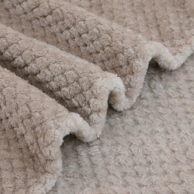 

100X150cm Soft Warm Coral Fleece Blanket Winter Sheet Bedspread Sofa Plaid Throw Light Thin Mechanical Wash Flannel Blankets #381