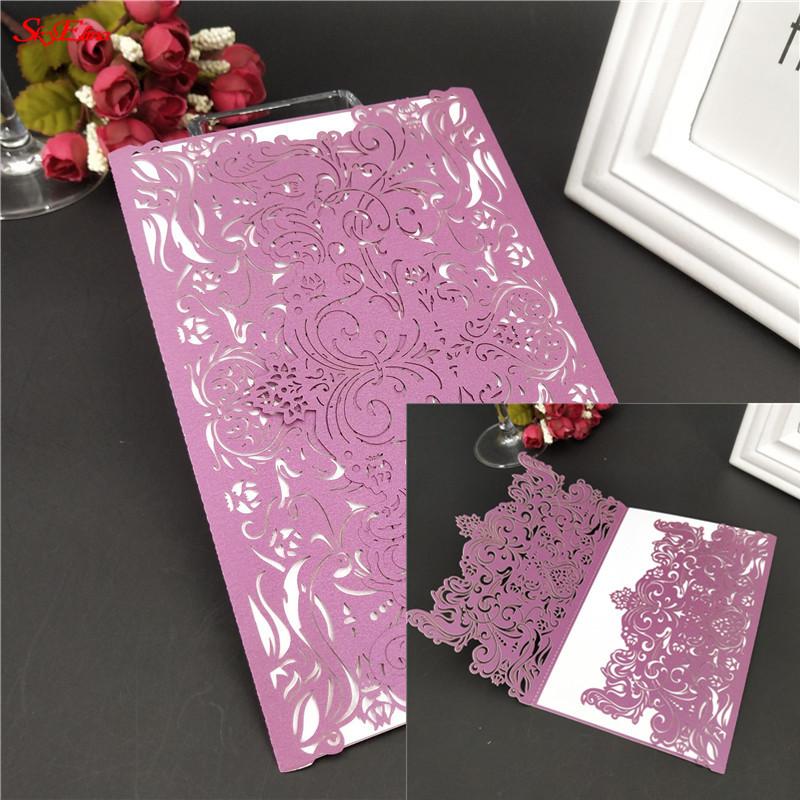 

30Pcs/lot Wedding Invitations Cards Laser Cut Invitation for Birthday Party Wedding Decoration 7Zsh073