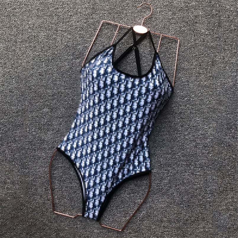 

Swimwear Summer Styles Push Up Halter Top Bathing Suit Sexy tee Women One Piece Conjoined L Letter Swimsuit Bikini, 05