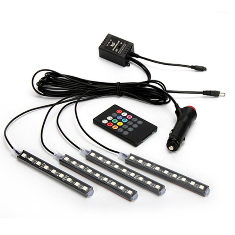 

RGB Car Atmosphere Lights The Wireless Remote Control LED Colorful Music Rhythm Lamp For Cars Front Back Row Decor Y301