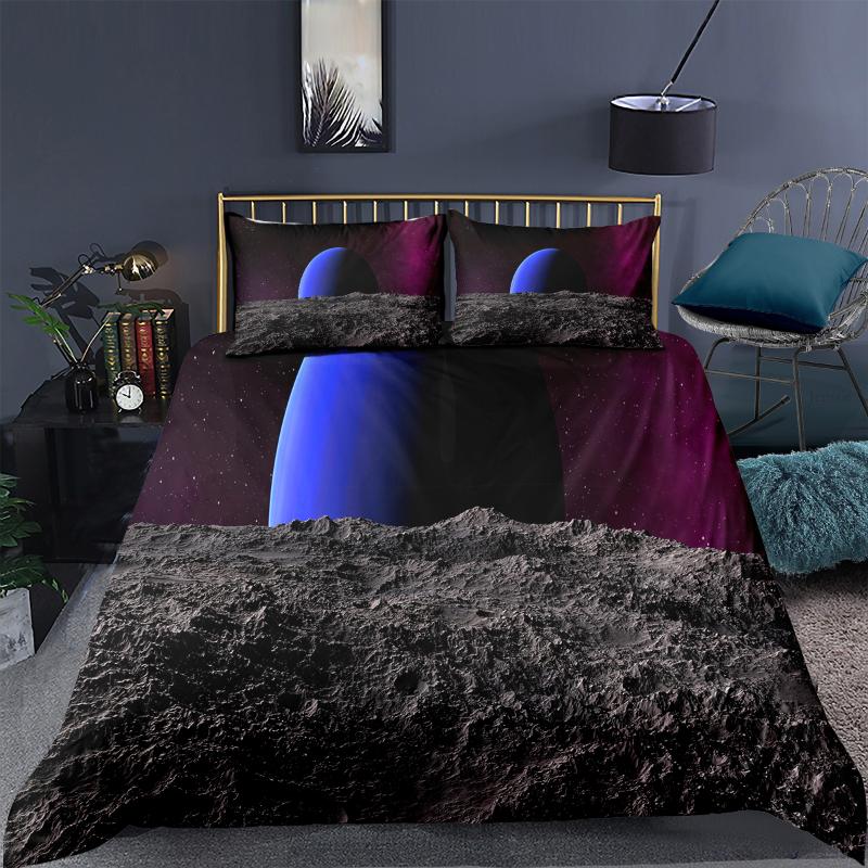 

Home Textiles 3d Galactic Universe Printing Bedding Sets Black Series Duvet Cover Colorful Starry Quilt Cover Comforter, Yellow