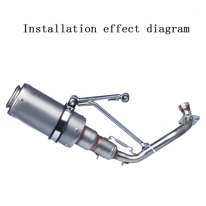 

Motorcycle Exhaust Pipe middle Tube De Escape Muffler 51MM GY6 125 Link pipe Set Scooter Bracket Header For 100CC 1001
