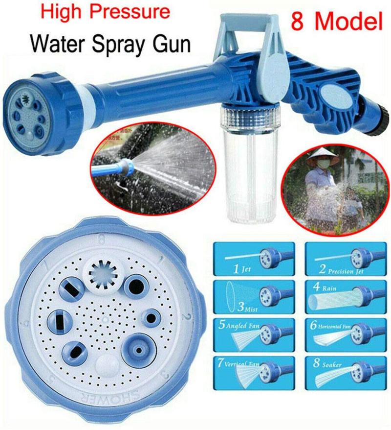 

High Pressure Power Washer Wand Jet Car Washer 8 in 1 Garden Watering Sprayer Hose Heavy Duty Nozzle Cleaning Tool, Green