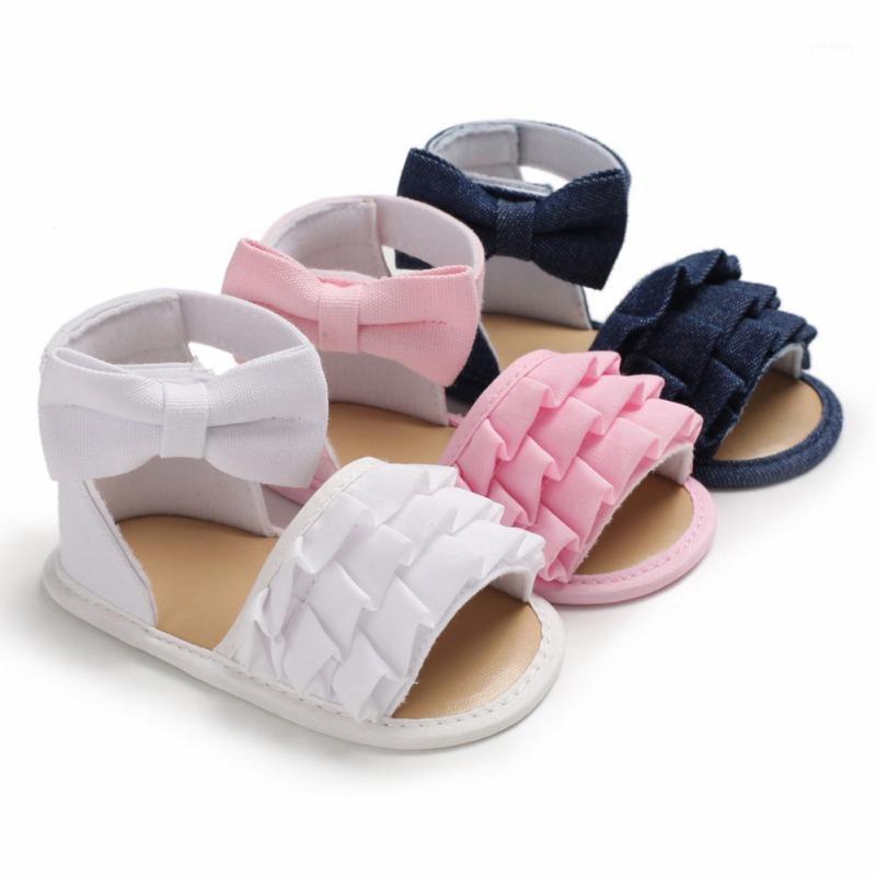 

Summer Baby Girl Shoes Crib Breathable Anti-Slip Bowknot Sandals Toddler Soft Soled Shoes L1