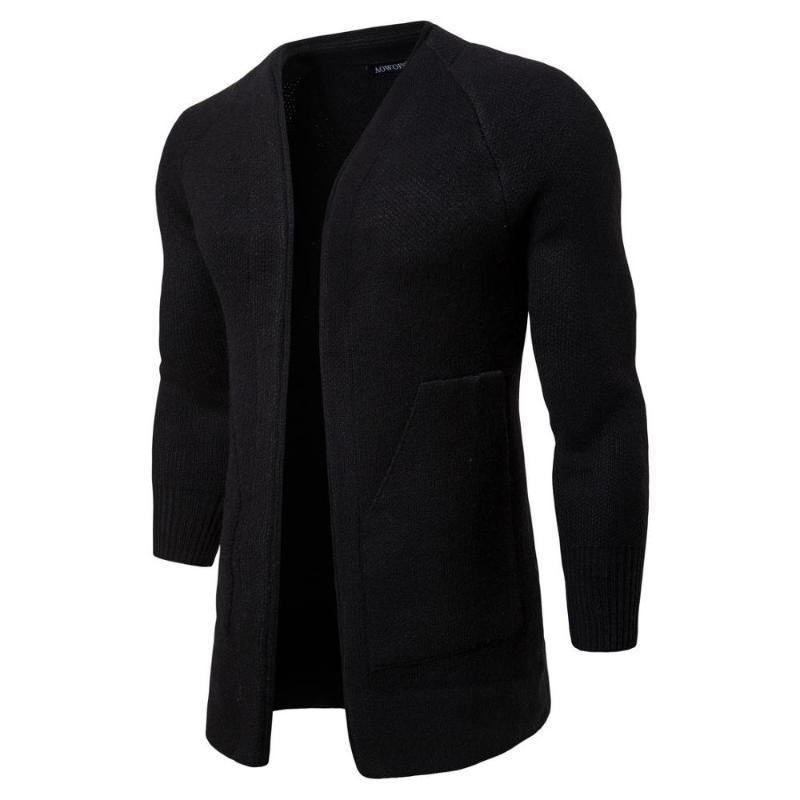 

Man Sweaters 2020 Autumn Winter Casual Slim Fit Cotton Knitted Mens Sweater Clothing, Black
