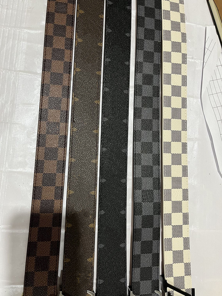 

2022 wholesale men's and women's leather belt 105cm-110cm-115cm-120cm-125cm cowhide, Gold