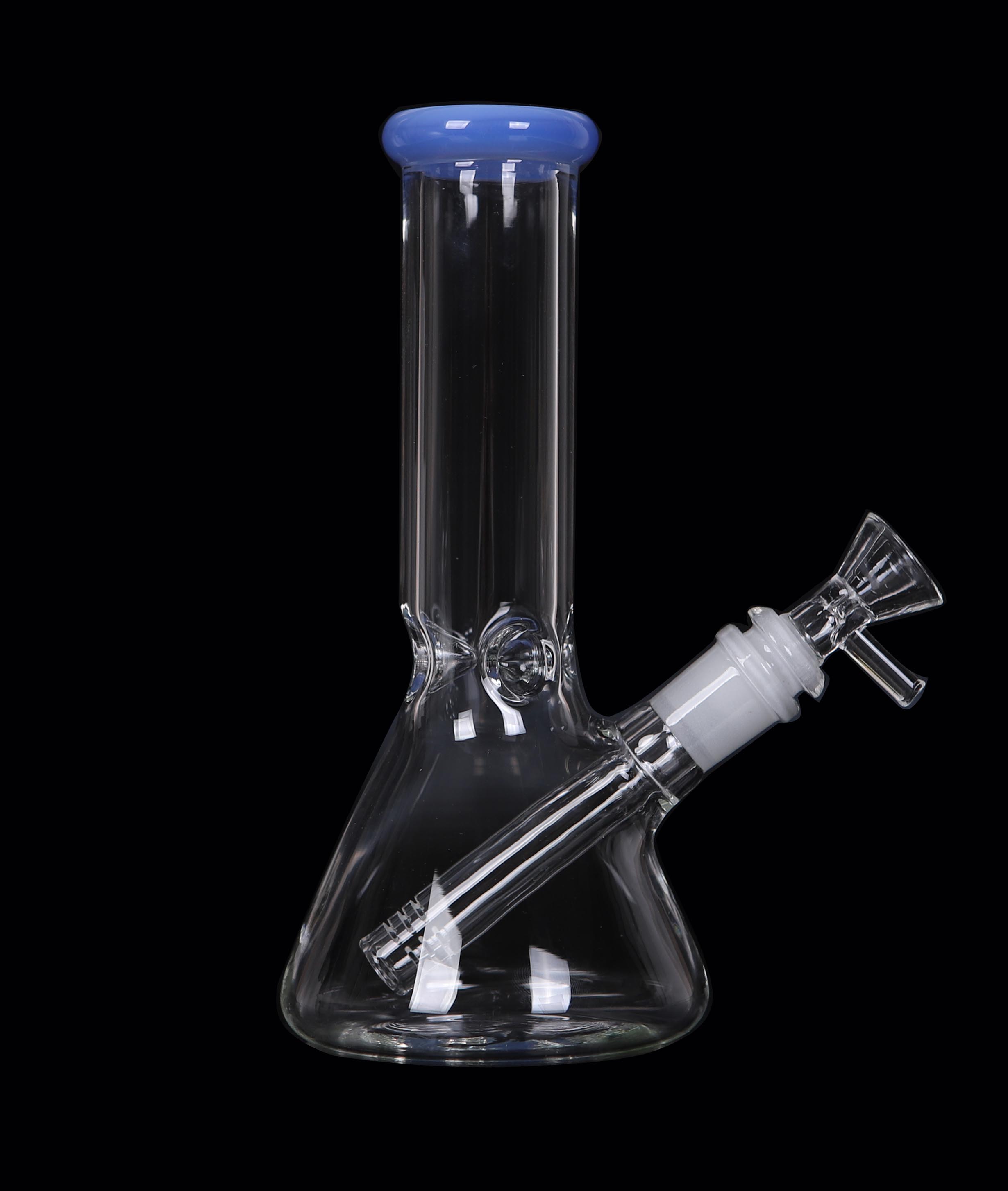 

8 Inch clear beaker Glass water bong wholesale smoking smoke pipe hookah YQ-2220
