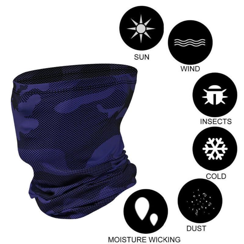 

Cycling Caps & Masks Motorcycle Biker Half Face Mask Camouflag Neck Tube Snood Balaclava Bandana Scarf Scarves Multifunctional Outdoor Headb, White