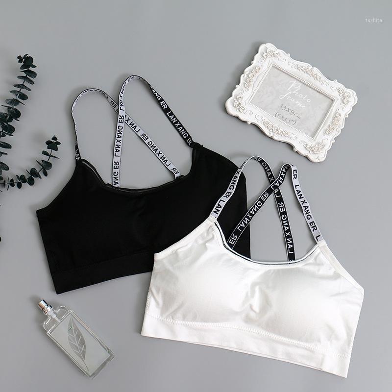 

2020 New Fashion Sexy Women Padded Bra Bustier Bra Bralette Corset Crop Tops Tank Top Blouse Black White Vest1