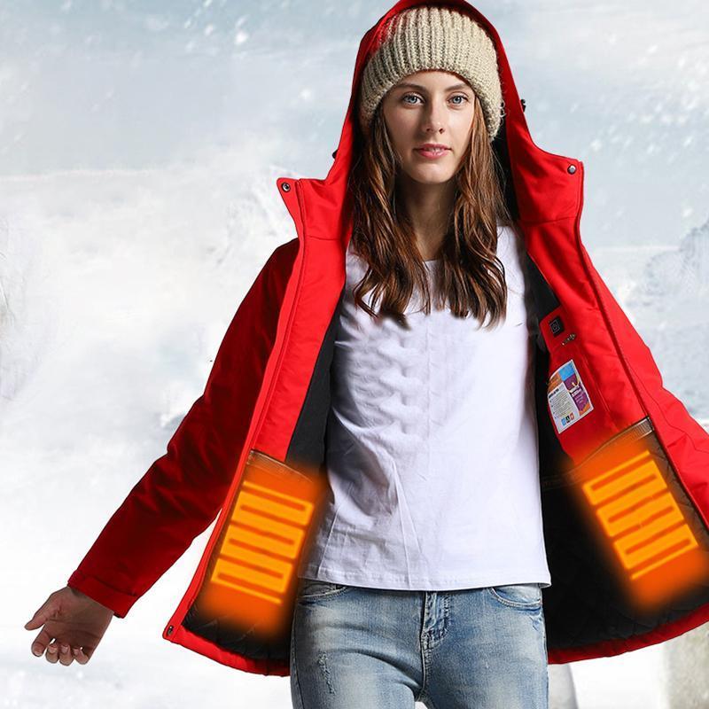 

New 2020 Unisex Warming Heated Vest Smart Constant Temperature Heating Jackets USB Charging One Key Heating Coat XD881, Blue