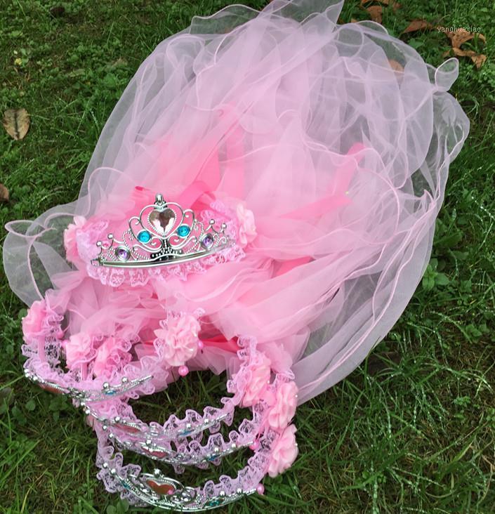 

Fairy gauze yarn crown Wreaths girls Christmas Brithday party artificial gem crowns cospaly princess headwear performance props1