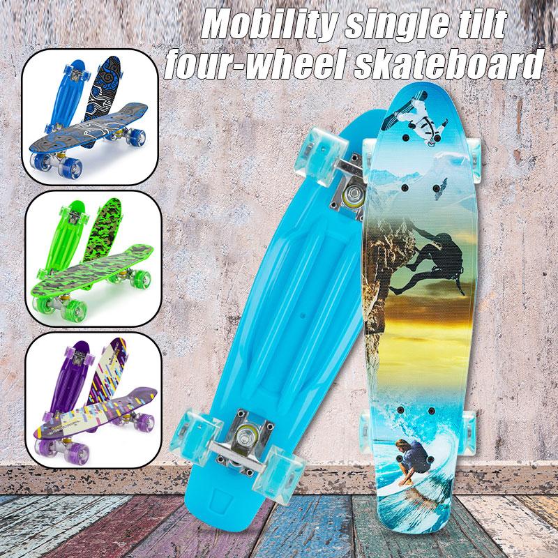 

Complete Skateboards 22.4 Inch Mini Cruiser Skateboard with PU Wheels for Beginners Girls Boys Teens Youths &T8, Green