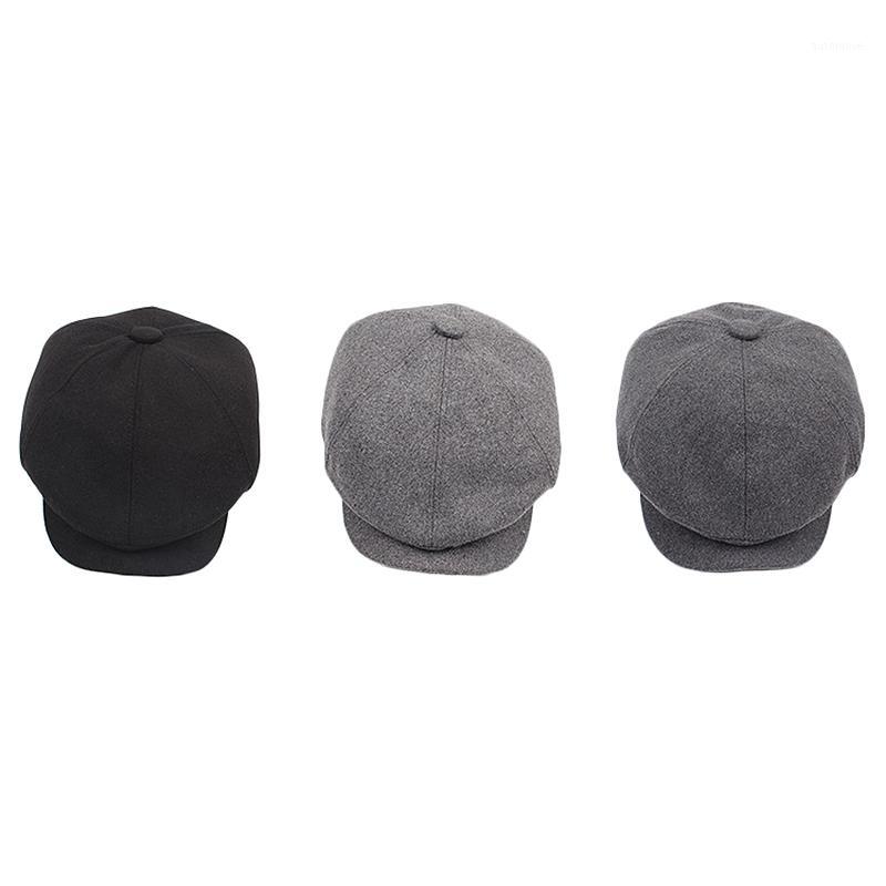 

Octagonal Cap Newsboy Beret Hat for Men's Caps Hats Autumn Winter1, Black