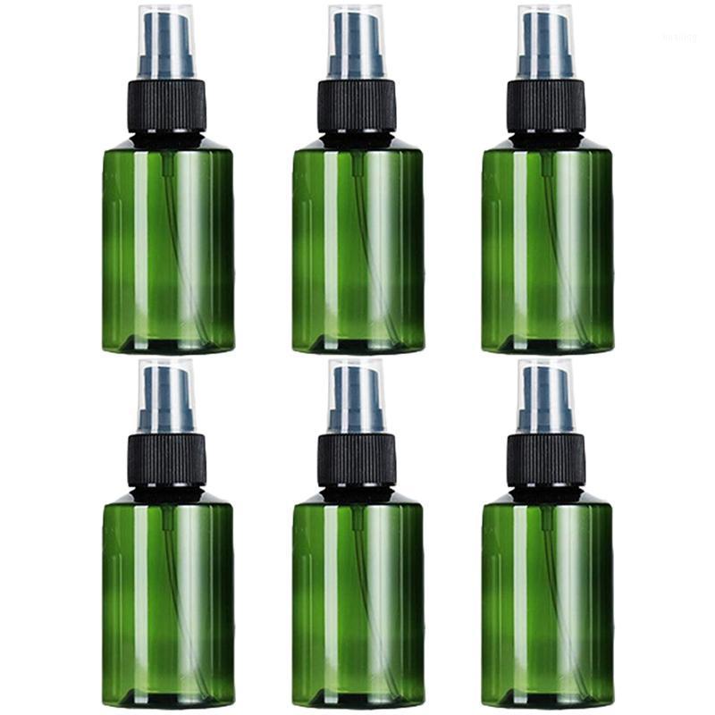 

6Pcs Green PET Travel Spray Bottles 3.4Oz(100Ml) with Black Fine Misting Sprayers for Cleaning Gardening Kitchen Plants1