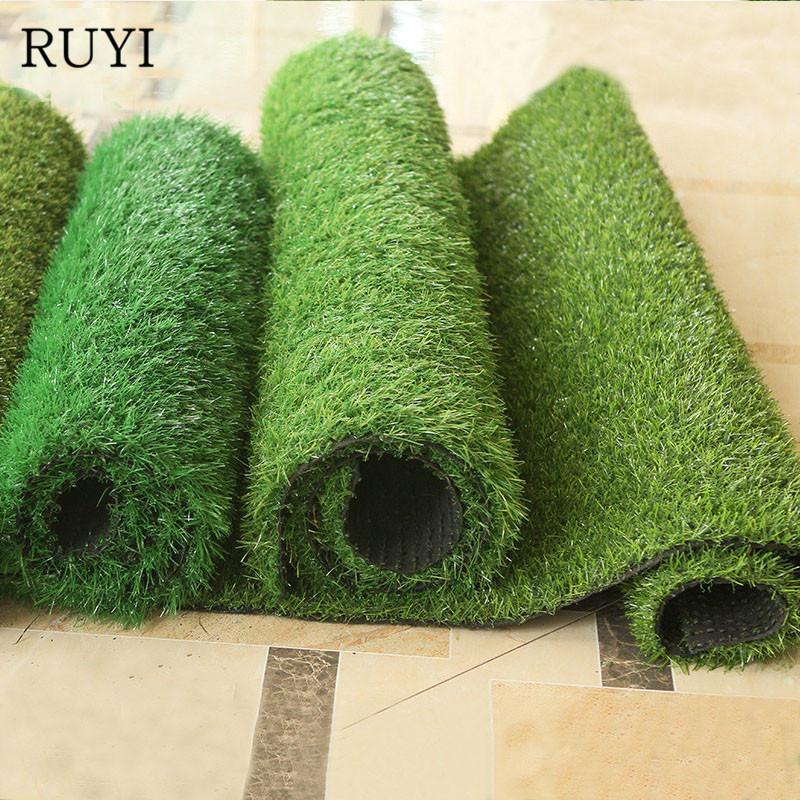 

RUYI new style Artificial Turf Carpet Kindergarten Lawn Wedding Exhibition Sports Turf Artificial Plastic Fake Decoration1, 1.5cm green