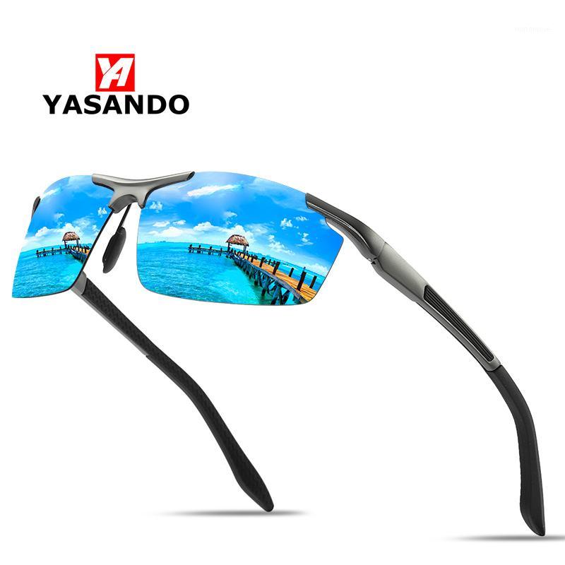 

2020 New Polarized Sunglasses Men YASANDO Aluminum magnesium Frame Mirror Lens Sport Outdoor Driving UV400 Male Eyewear XY85301