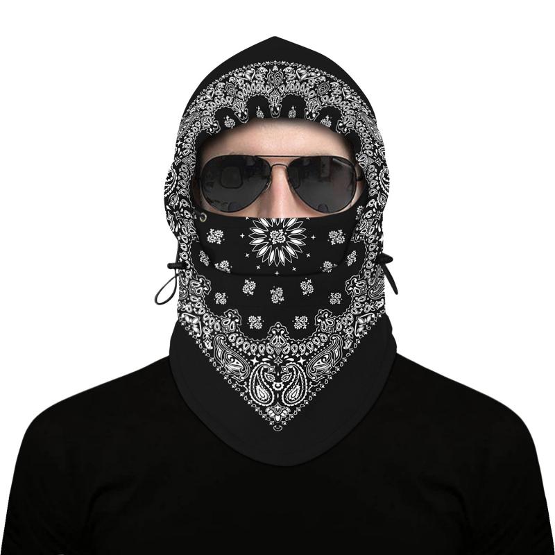 

Balaclava Hood Swat Bike Cap Fleece Ski Bike Scarf Wind Stopper Mask Hats Newest Outdoor Winter Thermal Warm 6 in 1 Men, 24-17