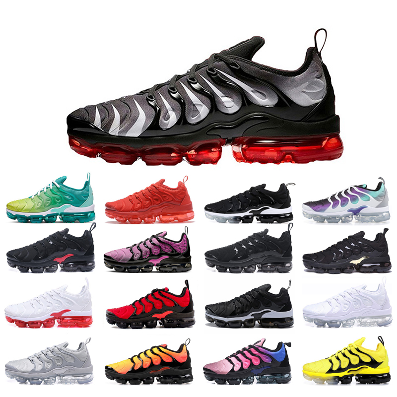 

Plus Running Shoes For Men Women Sport Black Sunset Lemon Lime Red Shark Tooth Aurora Green Blue Fury Grey Hyper Violet Bumblebee gold bred core Grape Runner