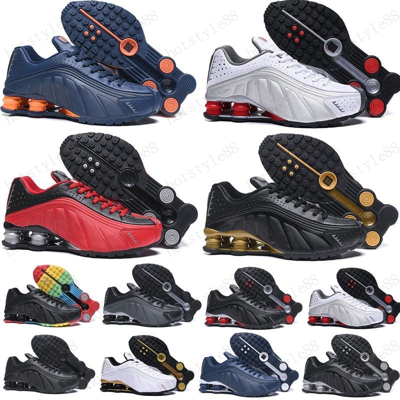 

new 2020 Original DELIVER R4 Sports shoes for Mens Women Triple Black White Gold OZ NZ 301 Sneakers Mens Trainers Running shoes size 36-46, Box