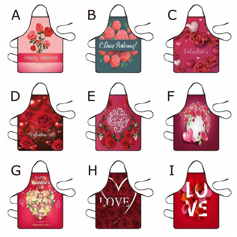 

Valentine's Day Decoration Waterproof Apron Kitchen Aprons Dinner Party Apron Dropshipping hot deals in stock Spot US shipping1