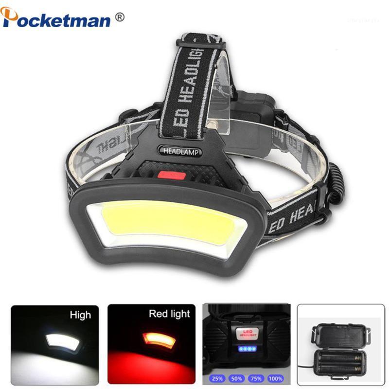 

8000LM High Power USB Rechargeable COB LED Headlamp Red Light Headlight with Tail Warning Light Waterproof Head Lamp Head Torch1
