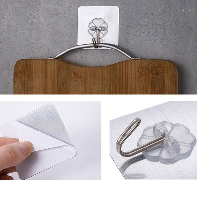 

New Double Sided Adhesive Wall Hooks Waterproof Hanger Suction Strong Adhesive Cup Sided Sucker Kitchen Hooks Silver Wall D V5B71