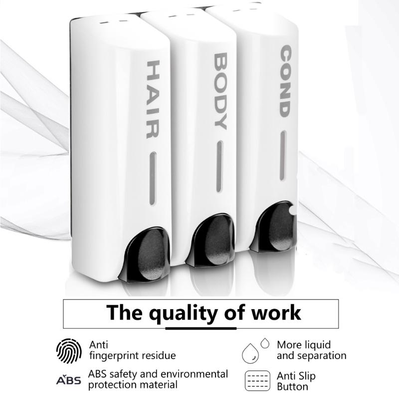 

Soap Dispenser Wall-mount Shampoo Dispenser Bathroom Accessories Liquid Soap Container For Kitchen Hotel Hand Sanitizer Bottle