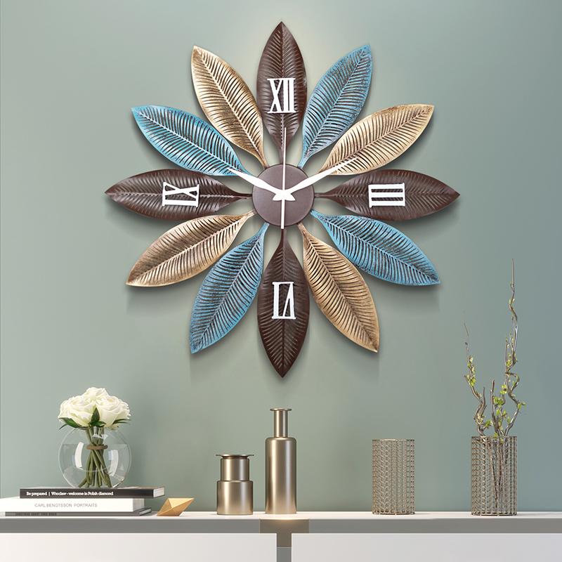 

Nordic wall clock creative modern living room household personality quiet simple art fashion atmospheric clock