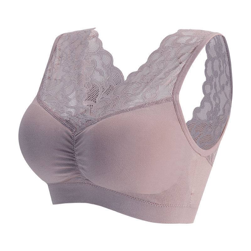 Soutien-gorge Taille Plus Solid Color bra Sports Yoga Comfortable Lace Lingerie Sexy Sexi Gril Bra Seamless Underwear-image-755802493