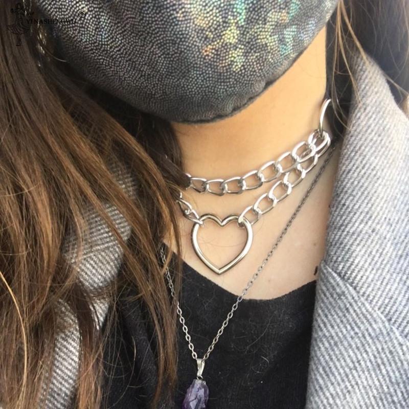 Estilo Vintage Oro Cristal Skull Collar De Flores Punk Goth