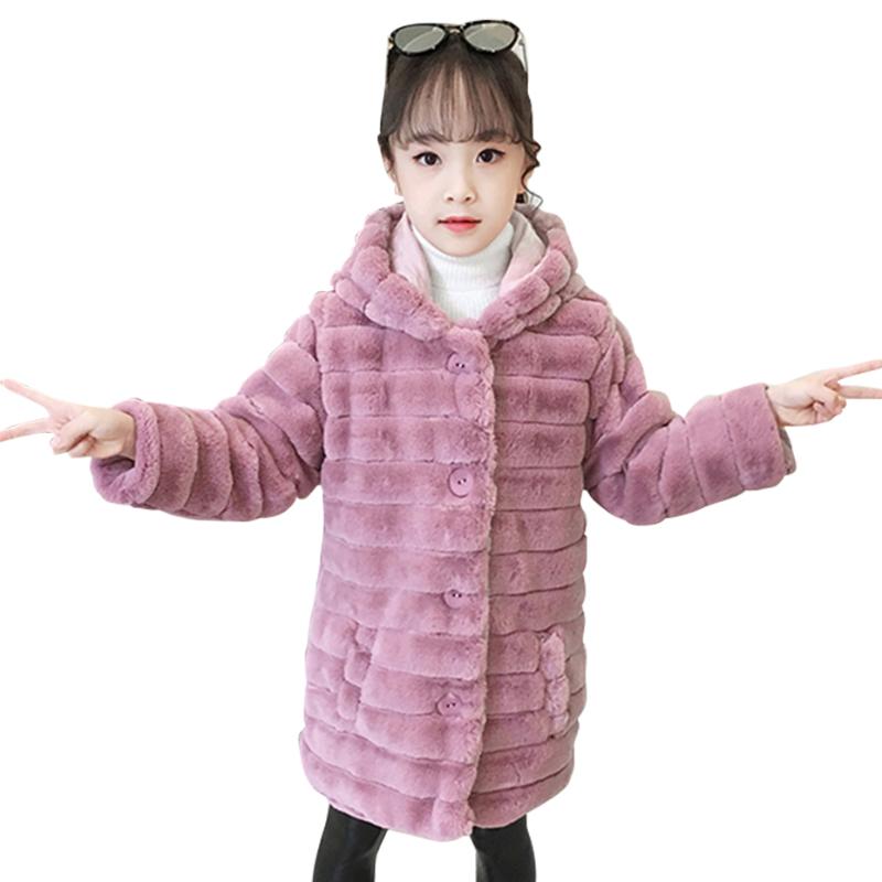 

Girls Coat Solid Color Girl Coat Outerwear Childrens' Jacket Autumn Winter Children's Clothing 6 8 10 12 14, As picture