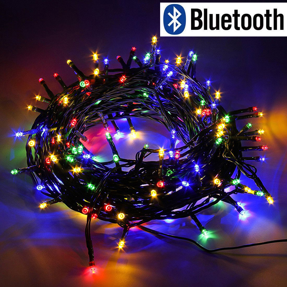 

2021 New Bluetooth 10m 20m 30m 50m 100m Led Christmas String Lights 31v Low Voltage Outdoor Waterproof Light for Party Wedding Decoration Vb
