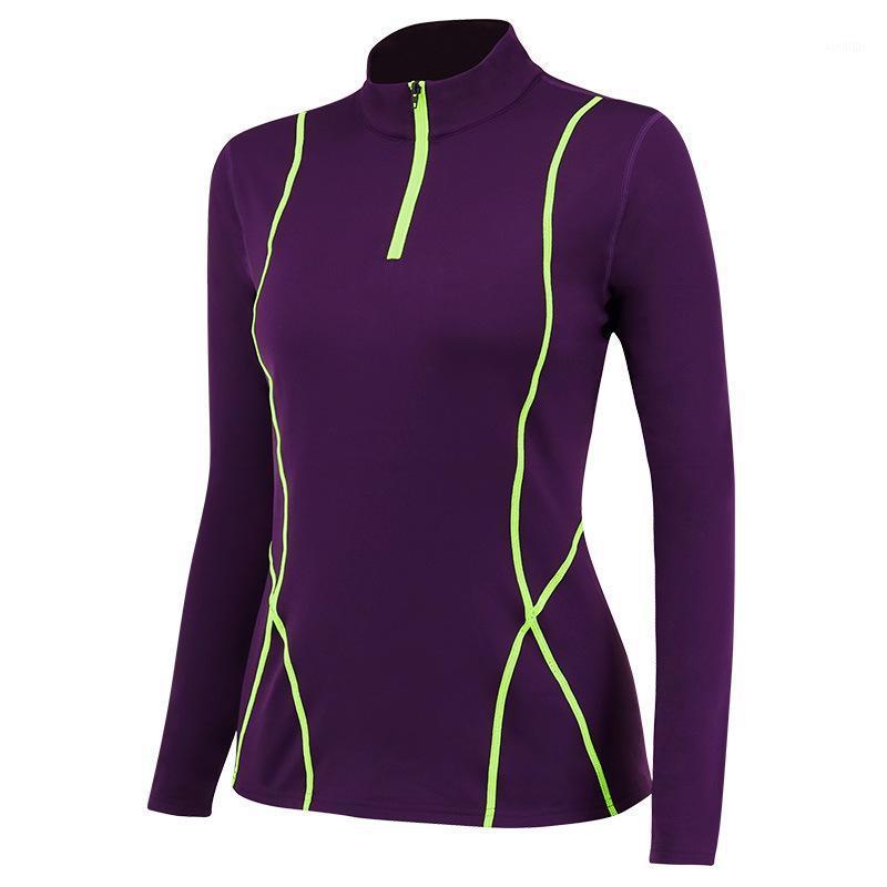

New Autumn and Winter Yoga Shirt Women Fitness Track and Field Running Slim Top Half Zipper Sweater Long Sleeve Yoga Sportswear1