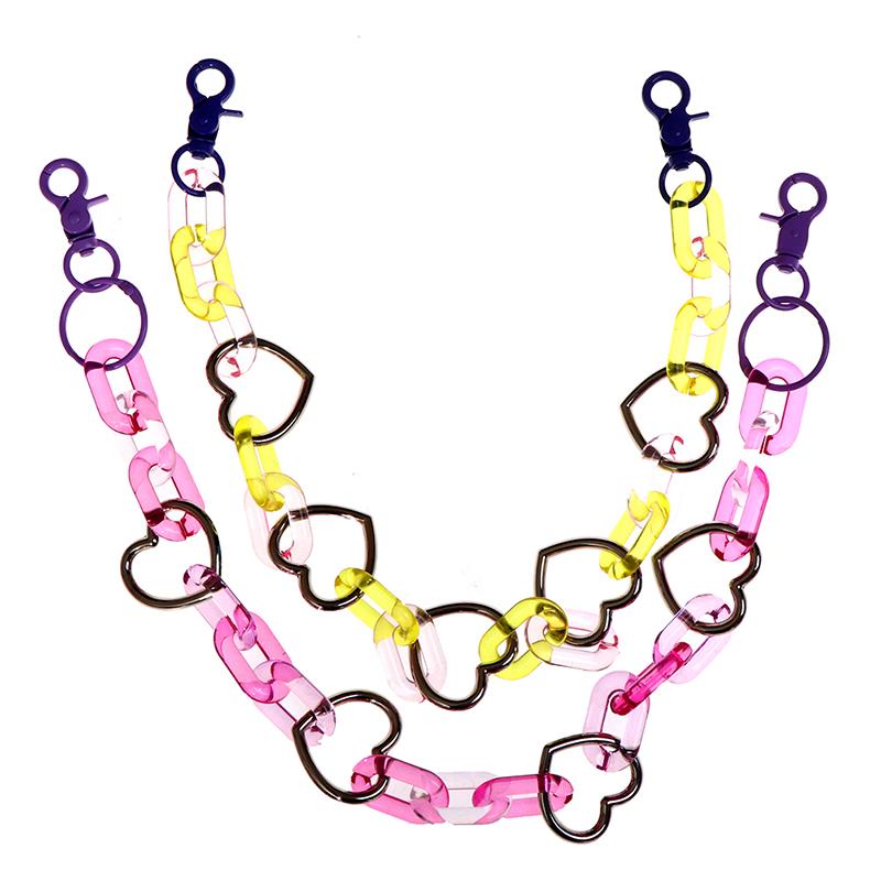 

Chic Fashion Women Punk Hip-hop Trendy Acrylic Waist Chain Male Pants Chain Jeans Heart Big Ring Pants Bag Accessories Chains