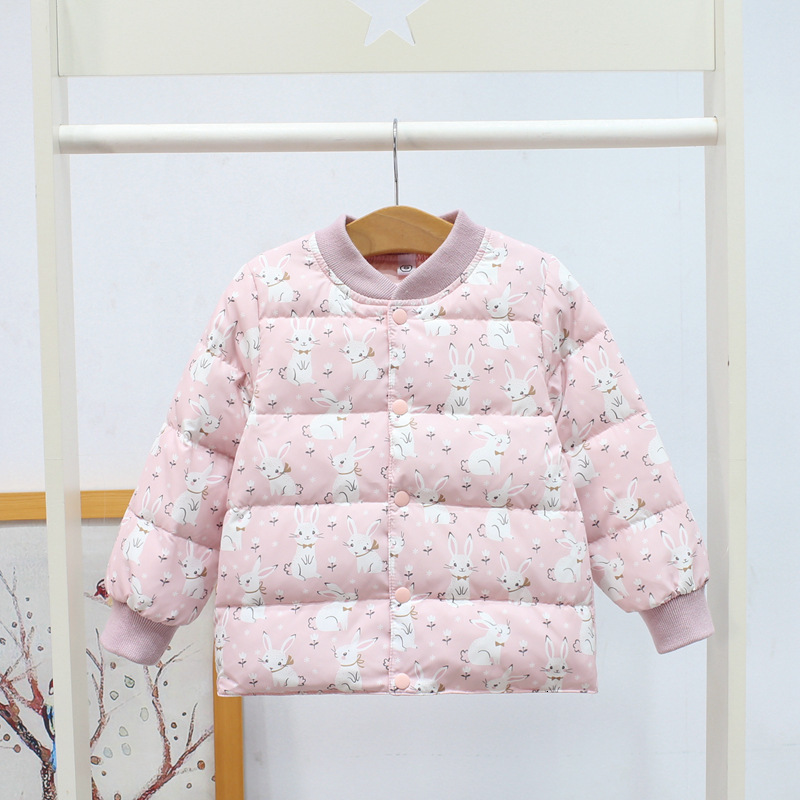 

2021 New Children 90% Down Winter Baby Girls Coats Thicken Warm Toddler Kids Outerwear 2 Color 7lfj, Pink