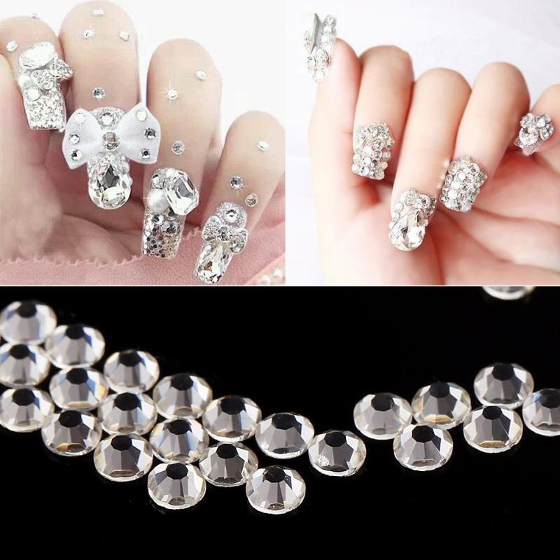 

1440p SS6 8 10 Crystal Glass Non Hot Fix Rhinestones for Nails Nail Art DIY