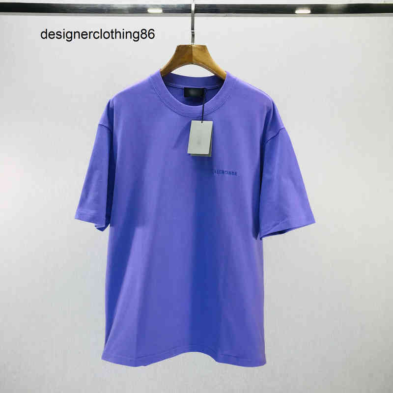 

Balencaigas T-shirts Designers Spring New Letter Embroidery Short Sleeve Loose Casual Cotton T-shirt, White