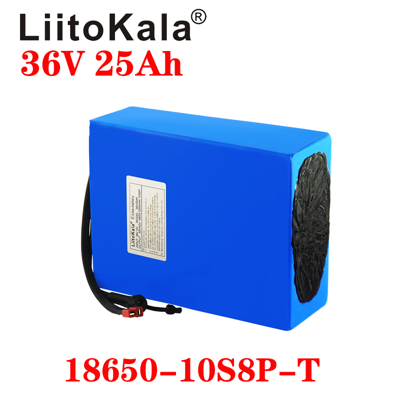 

LiitoKala 36V 25ah 18650 10S8P Electric Bicycle Battery pack 1000W Lithium Batteries Built-in 20A BMS Bikes Motor