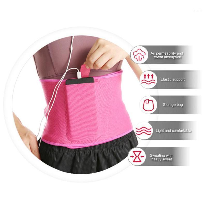 

Pocket Fitness Waist Belt Exercise Neoprene Slimming Abdomen Waistband1, Pink